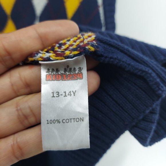 boys argyle vest unifom size 13-14 years - Picture 6 of 7